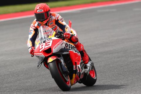 Marc Marquez crashes out of Italian MotoGP