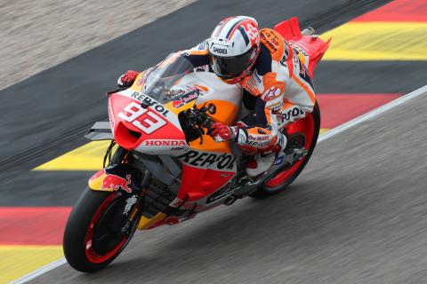Marc Marquez crashes and wipes out Johann Zarco in German MotoGP practice