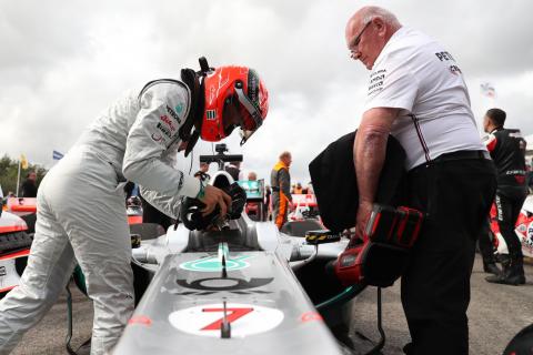 “Donut” dig from Mercedes to Haas as Mick Schumacher drives dad’s car