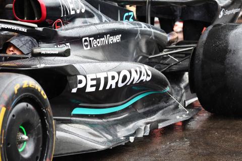 FIRST LOOK: Reshaped Mercedes sidepods break cover at Belgian GP