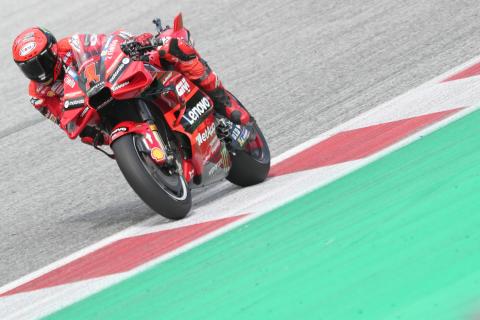 Francesco Bagnaia on pole after edging out Maverick Vinales at the Red Bull Ring