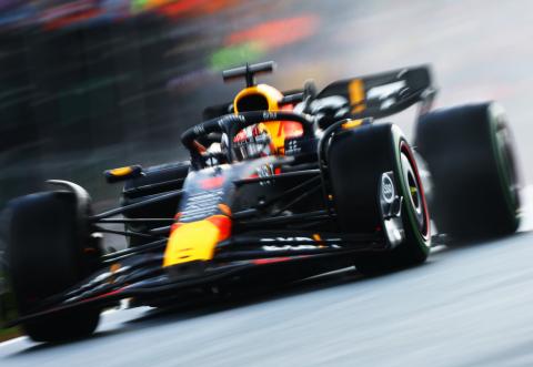 Verstappen clear of Russell in wet final practice 