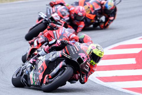 Espargaro completes home double as Bagnaia crashes out after dramatic start