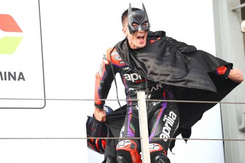 Maverick Vinales explains unusual ‘Batman’ celebration Maverick Vinales explains unusual ‘Batman’ celebration