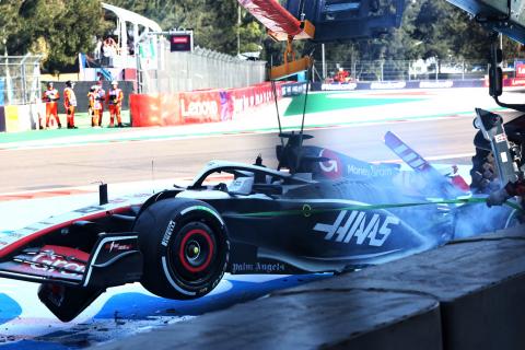 Mexico City GP red-flagged after huge Magnussen shunt