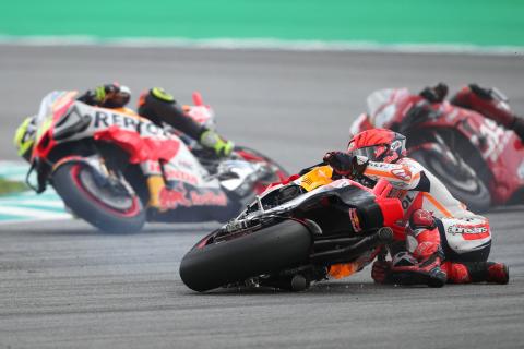 Marc Marquez blames ‘the tyres overheating’ for sprint crash