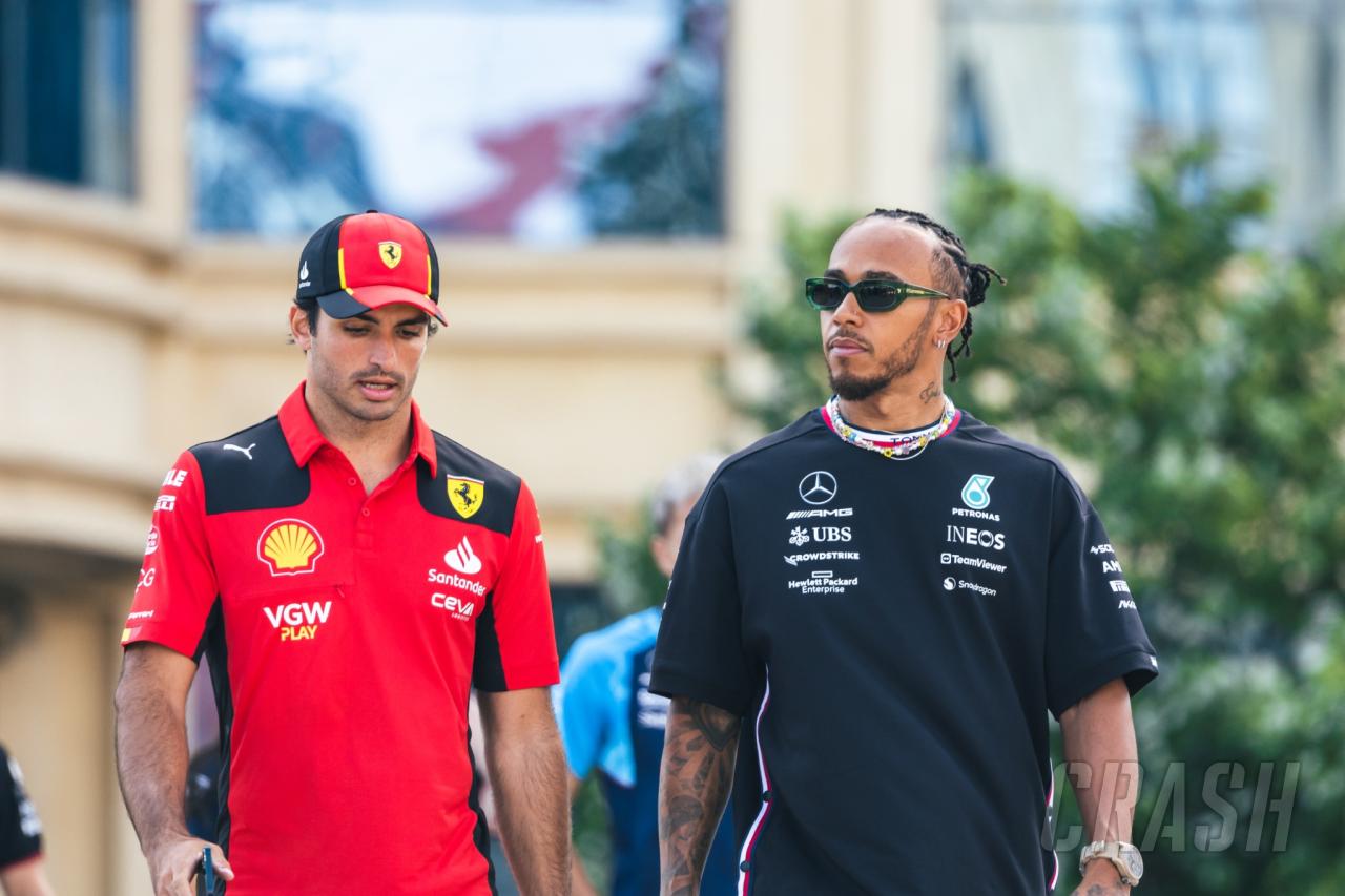 Carlos Sainz quizzed about Lewis Hamilton’s Ferrari arrival and ‘25 Mercedes hope