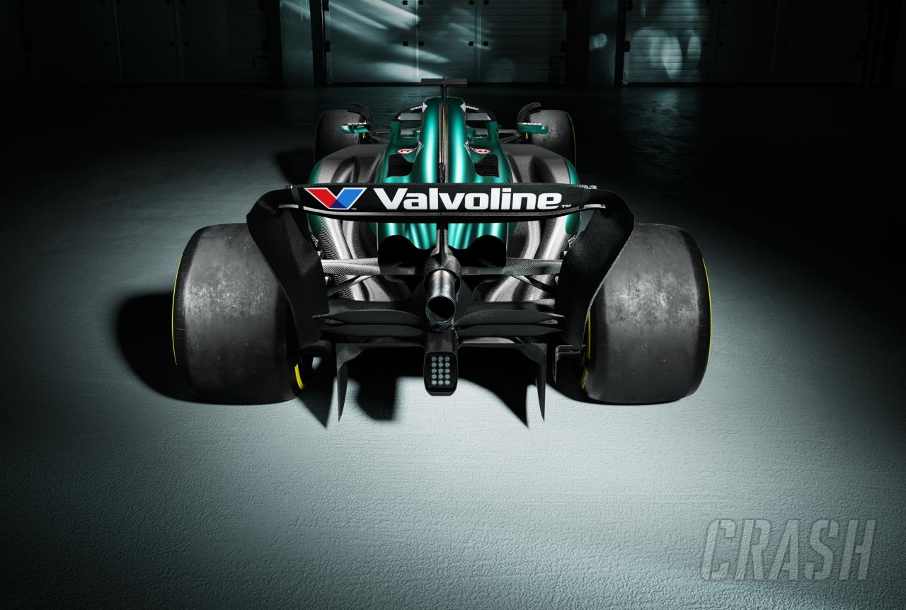 The early Mercedes W15 concept clue revealed on revamped AMR24 F1 car