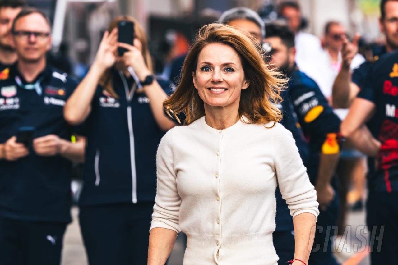 Christian Horner’s wife Geri Horner arrives at F1 Bahrain Grand Prix