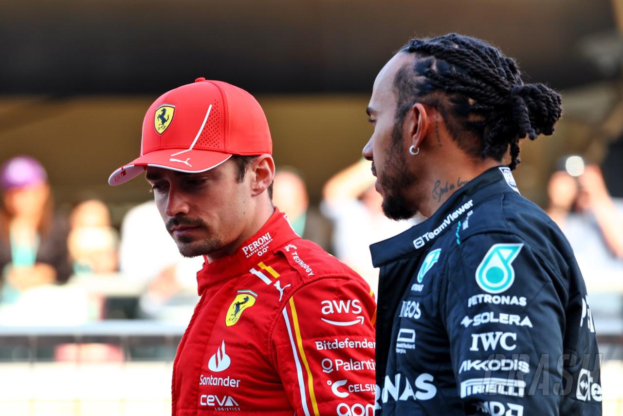 Charles Leclerc questioned about Lewis Hamilton “threat” at Ferrari in F1 2025