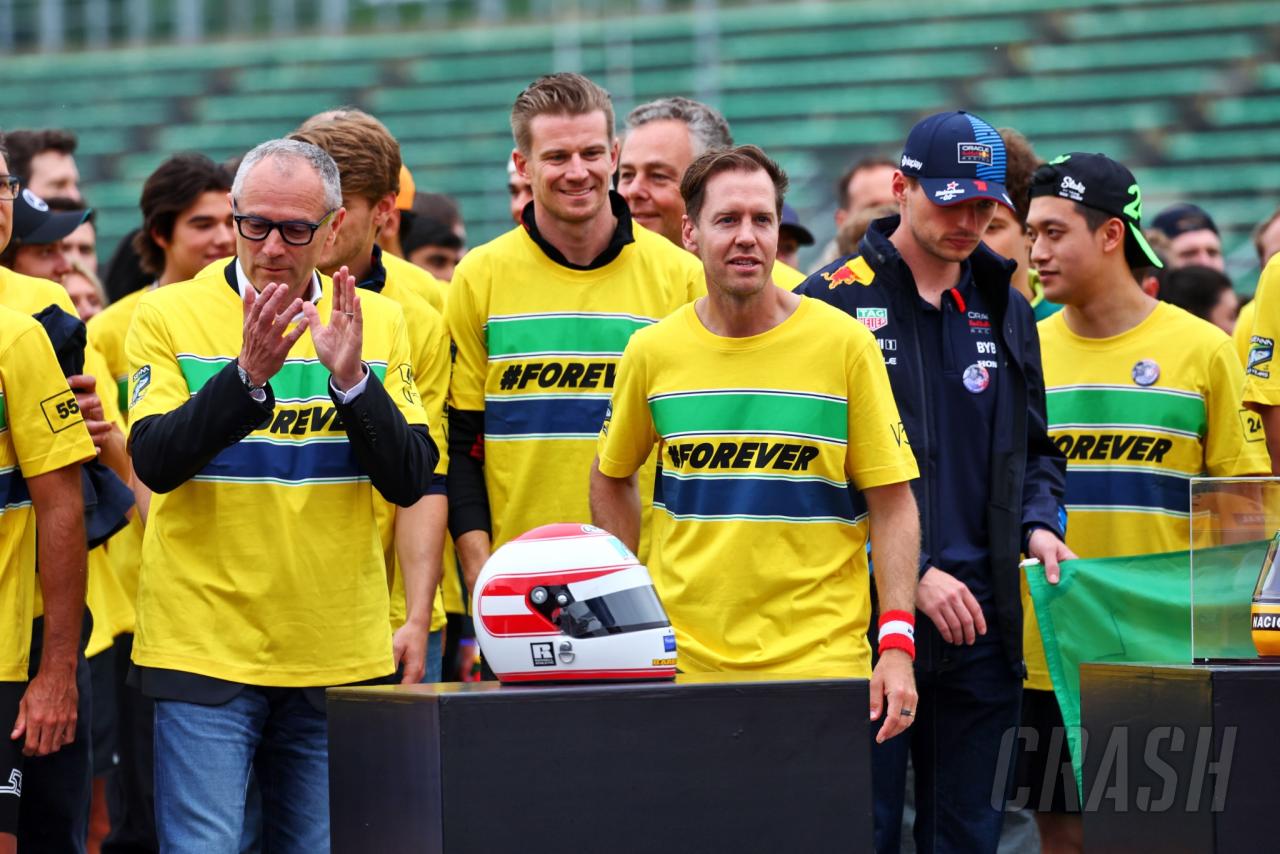 Sebastian Vettel leads Ayrton Senna tribute with entire F1 grid at Imola