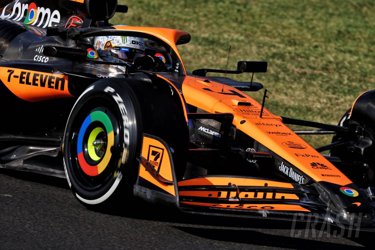 Lando Norris tops second Hungarian GP practice as Charles Leclerc crashes