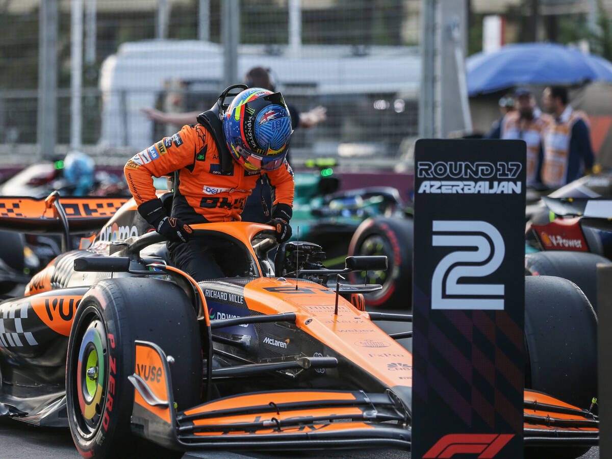 Oscar Piastri mit Startplatz zwei zufrieden: Baku-Sieg liegt in Reichweite