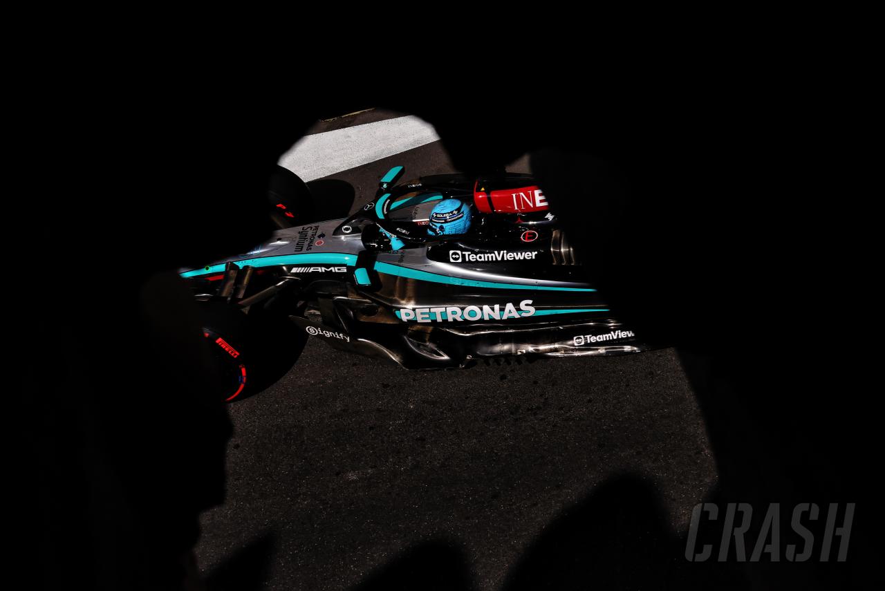 George Russell fastest in final Baku practice as Oliver Bearman crashes