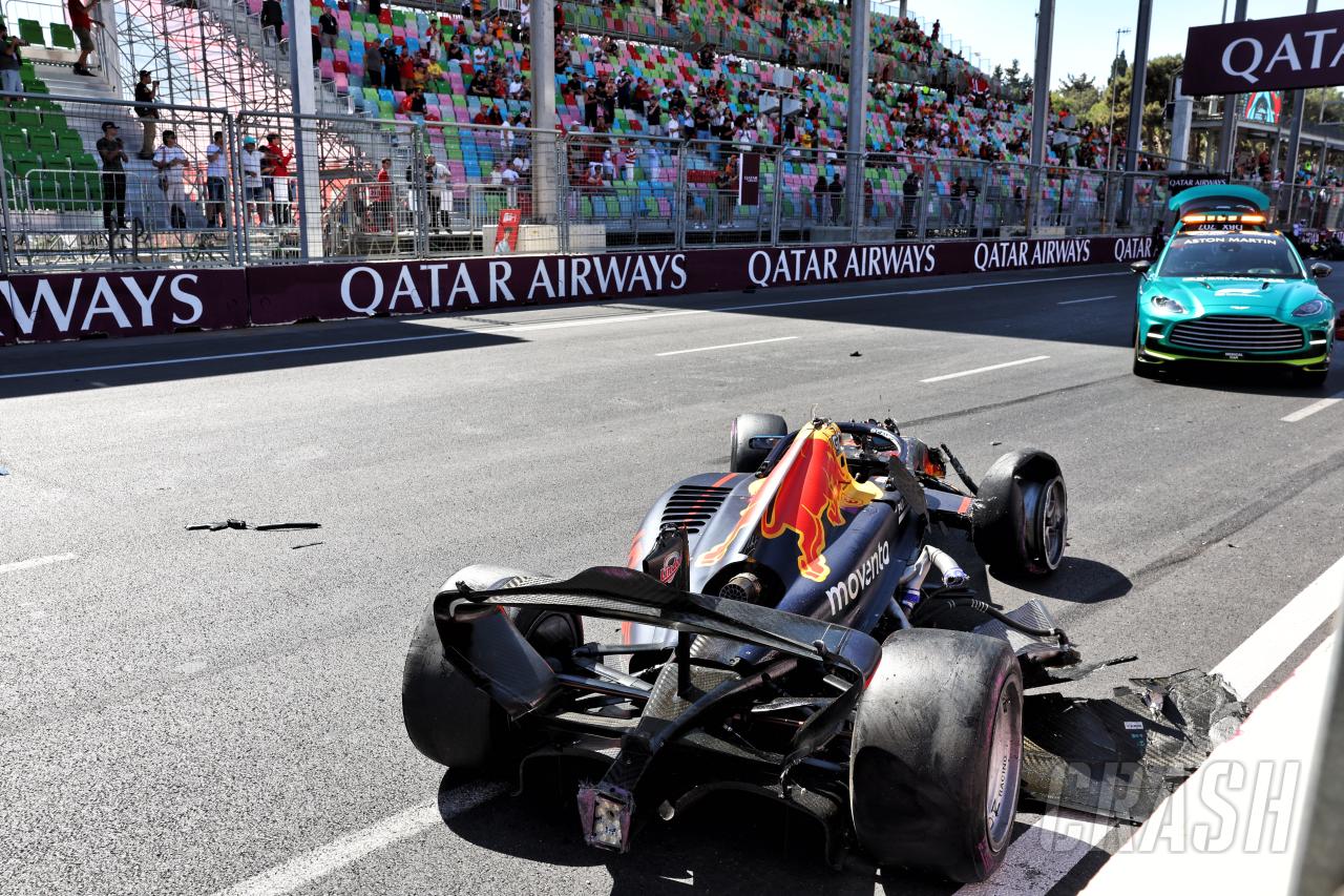 F2 race red-flagged after shock crash as a car flips upside-down