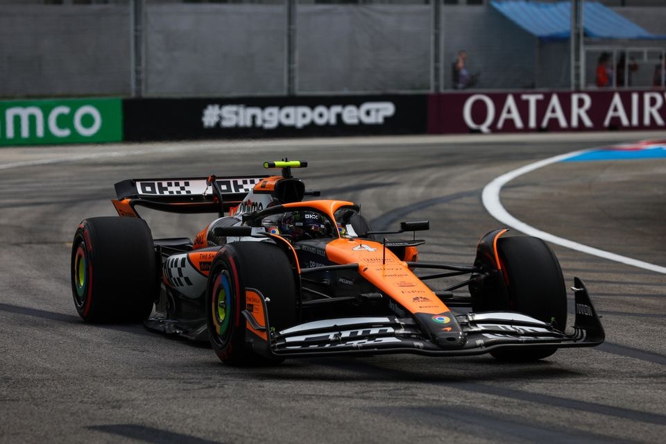 Singapur Yarış 2. antrenman seansı: Norris lider, Leclerc ikinci, Russell kaza yaptı!