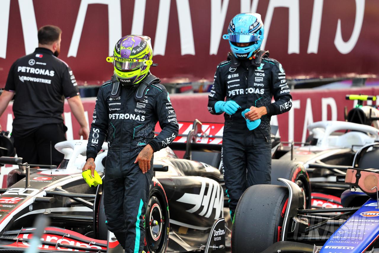 George Russell responds to cost cap fear after another Mercedes crash