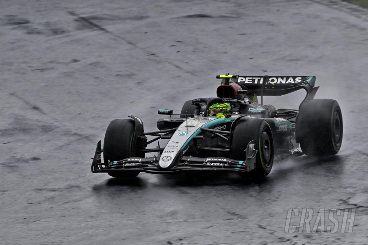 ‘At least one car was behaving’ – Lewis Hamilton calls his Mercedes “a plank of wood”