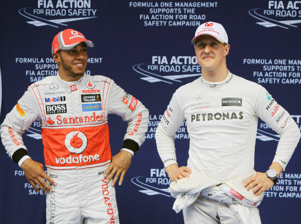 Siegquote: Michael Schumacher wieder vor Lewis Hamilton