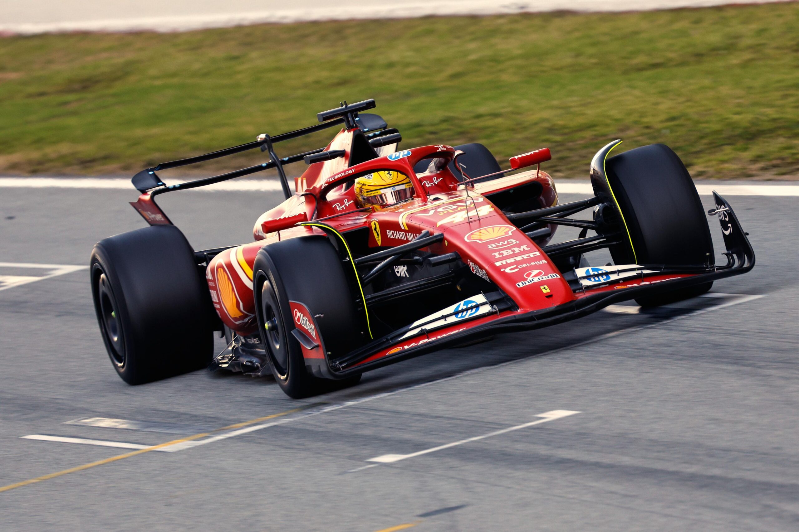 Revealed: Lewis Hamilton’s lap time v Charles Leclerc in latest Ferrari test