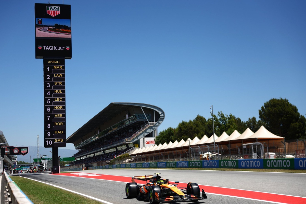2025 İspanya Yarış 1. antrenman: Norris lider, Verstappen 2. sırada