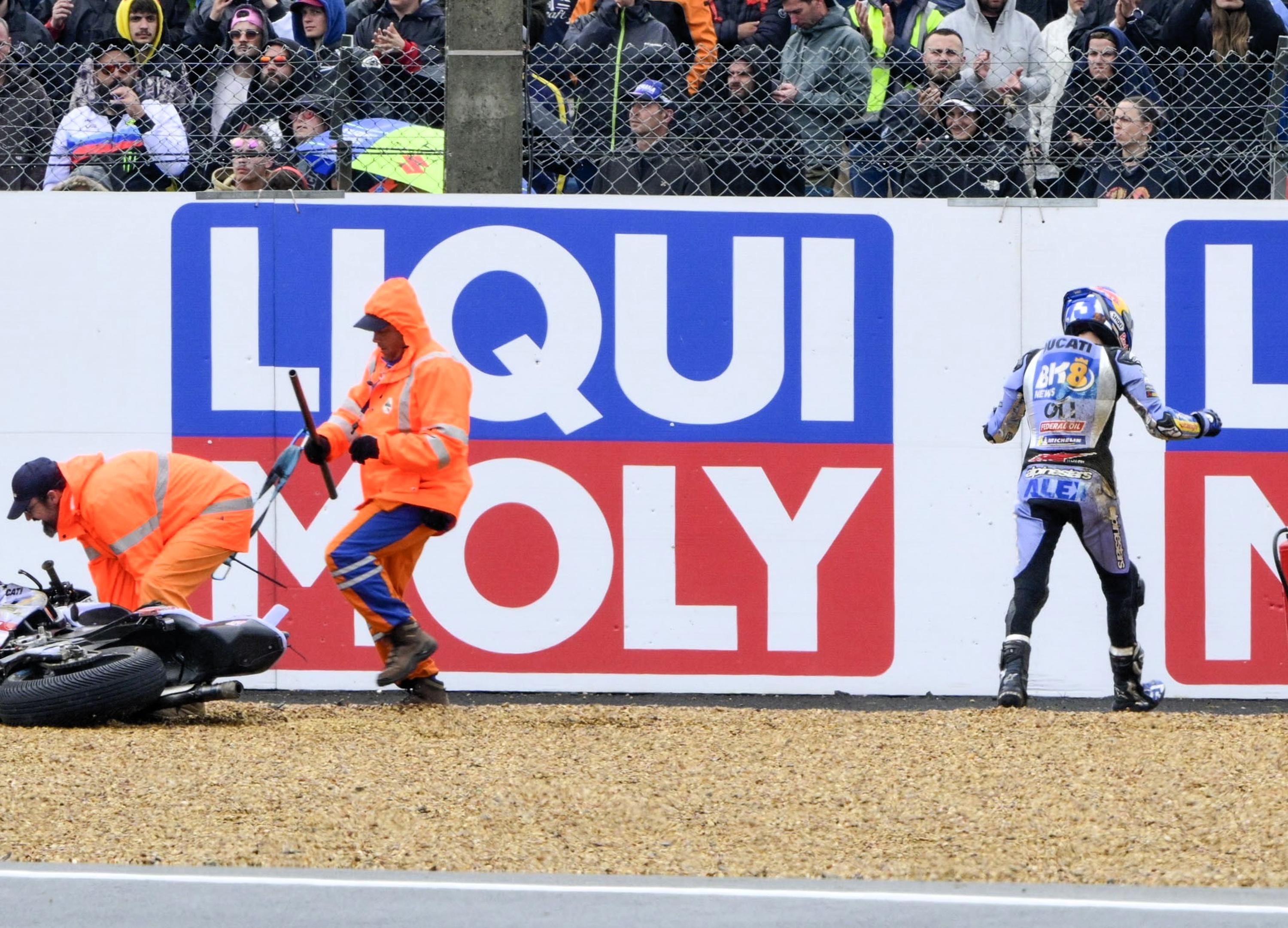 Alex Marquez apologies – and explains how two Le Mans crashes happened