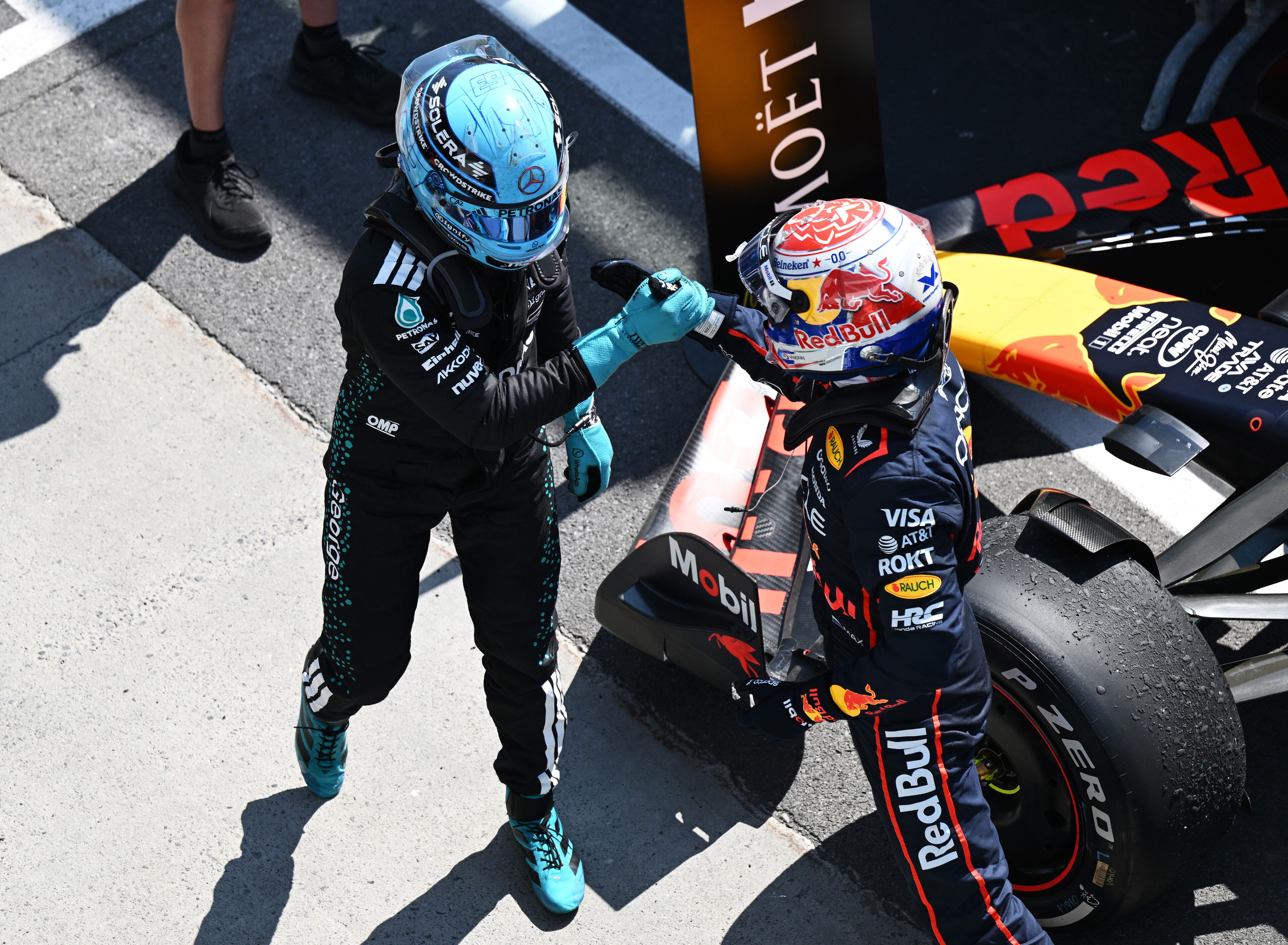 ‘Take this sucker’ – Nico Rosberg defends George Russell ‘brake test’
