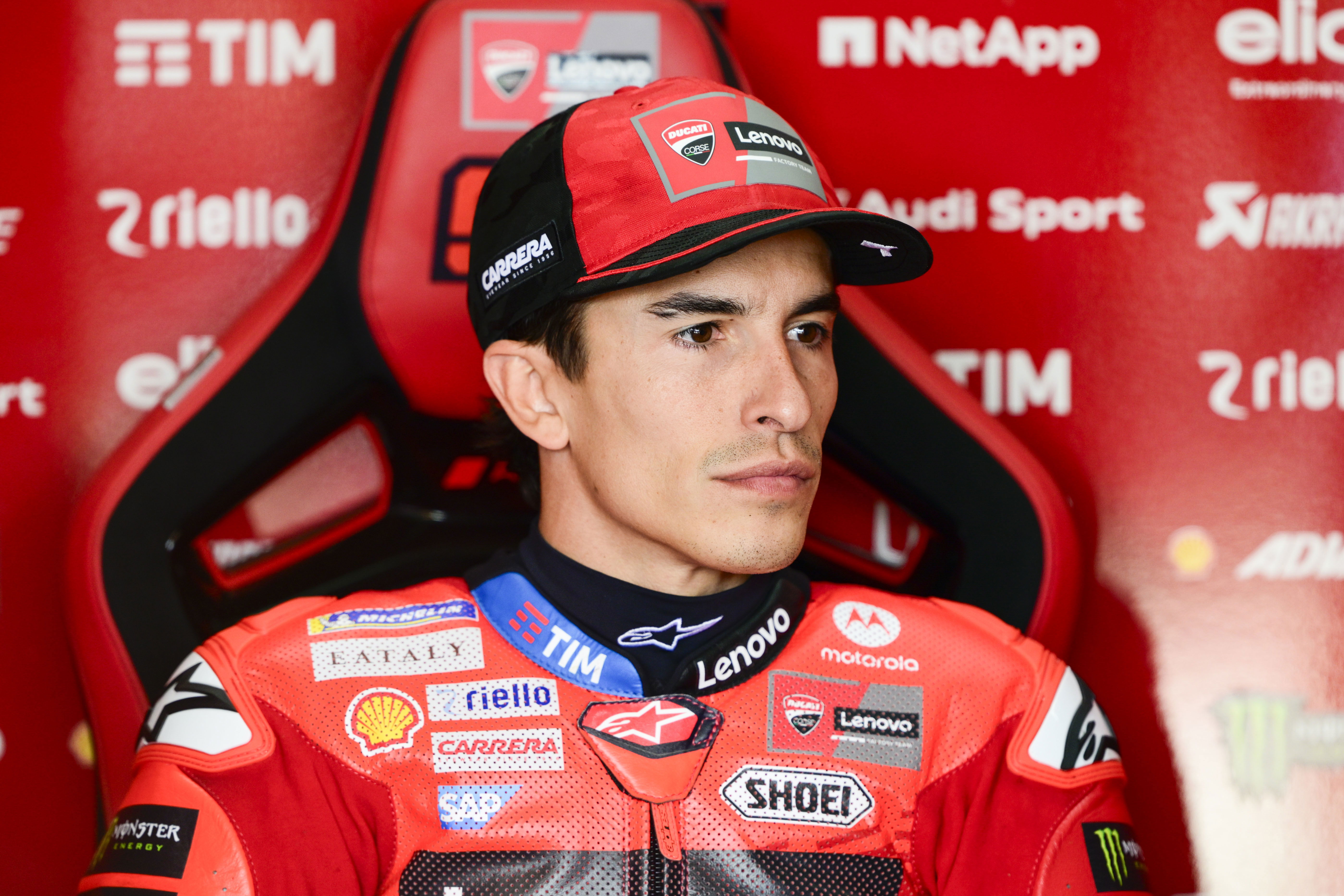 Battered Marc Marquez points out impact of gravel stones after Dutch MotoGP crashes