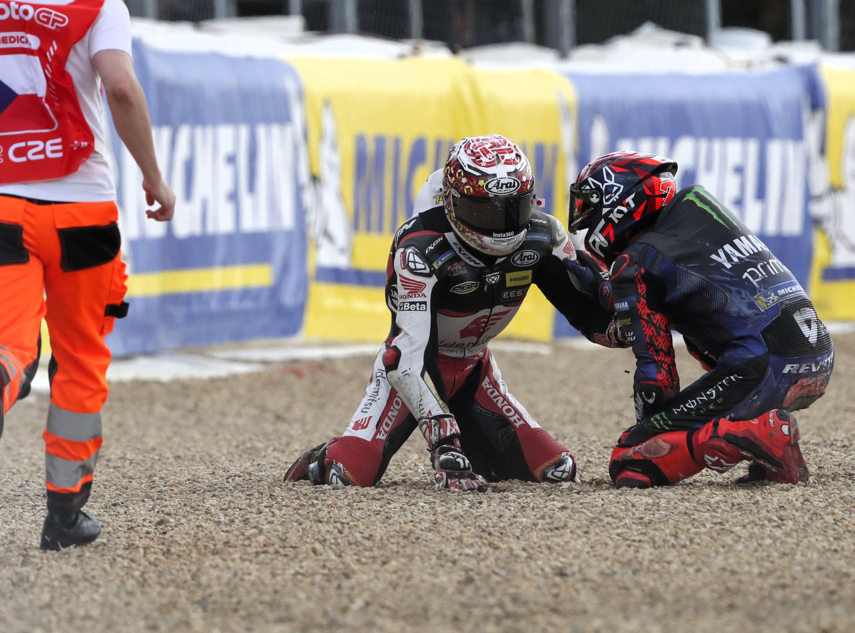 Takaaki Nakagami injured, Augusto Fernandez penalised after Brno MotoGP Sprint clash