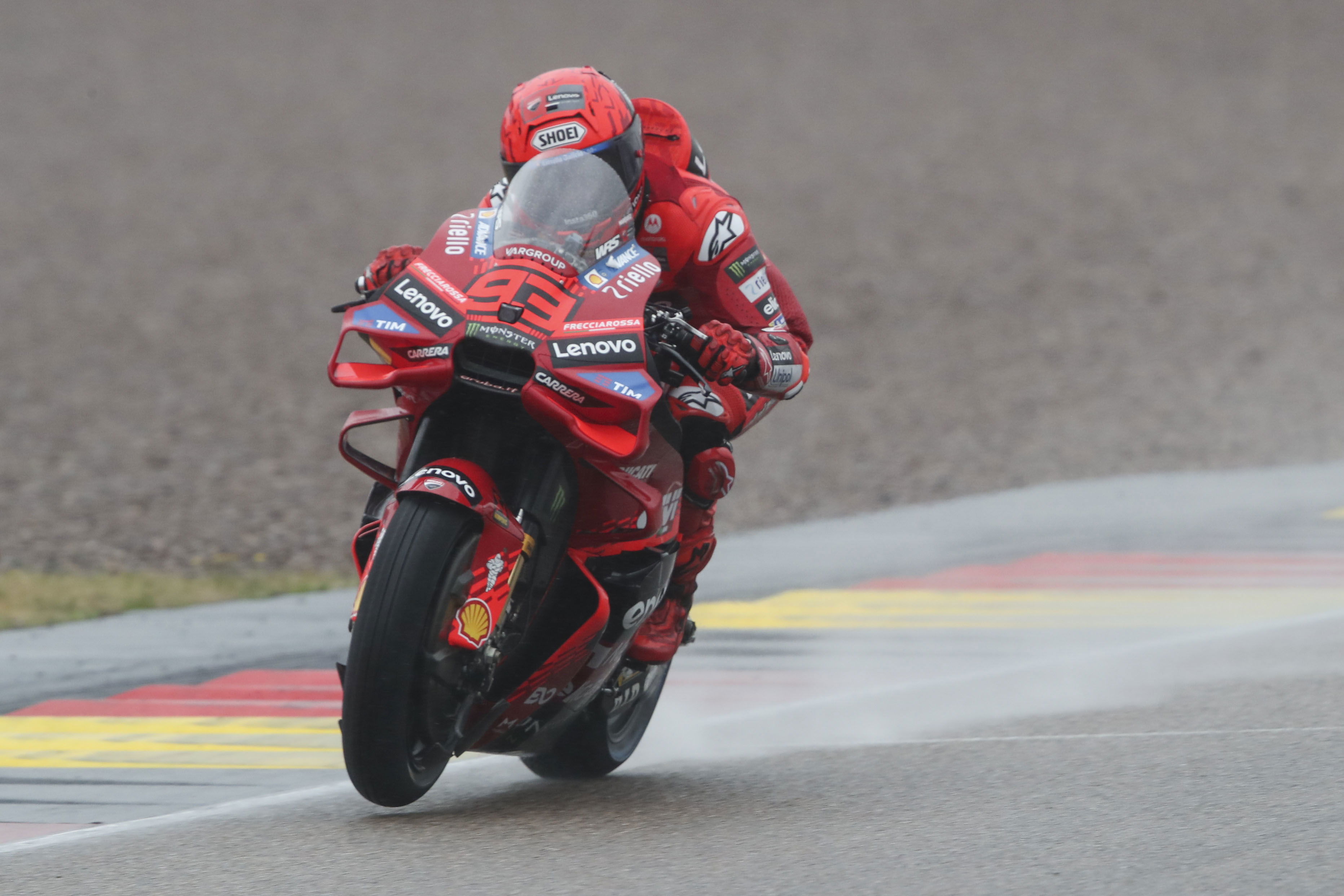 2025 German MotoGP: Marc Marquez splashes to seventh pole of 2025
