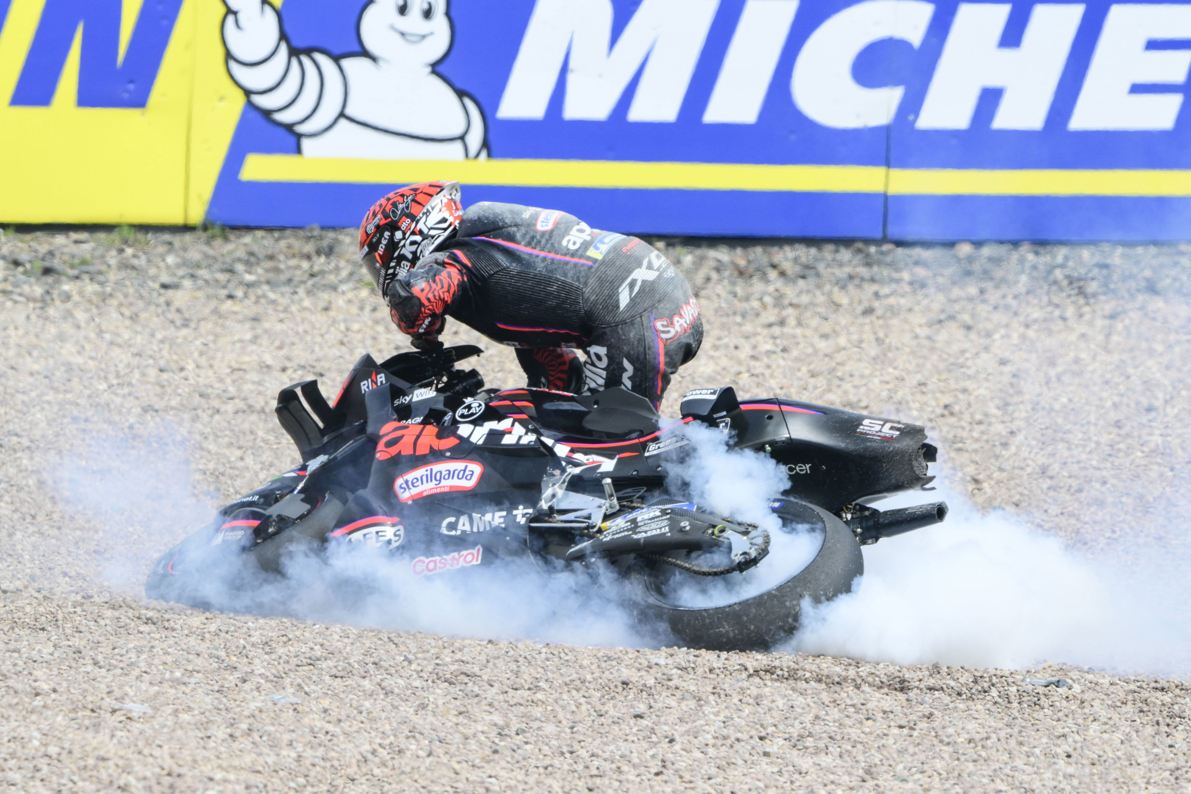 A MotoGP rider hit with a penalty he may not serve for some time