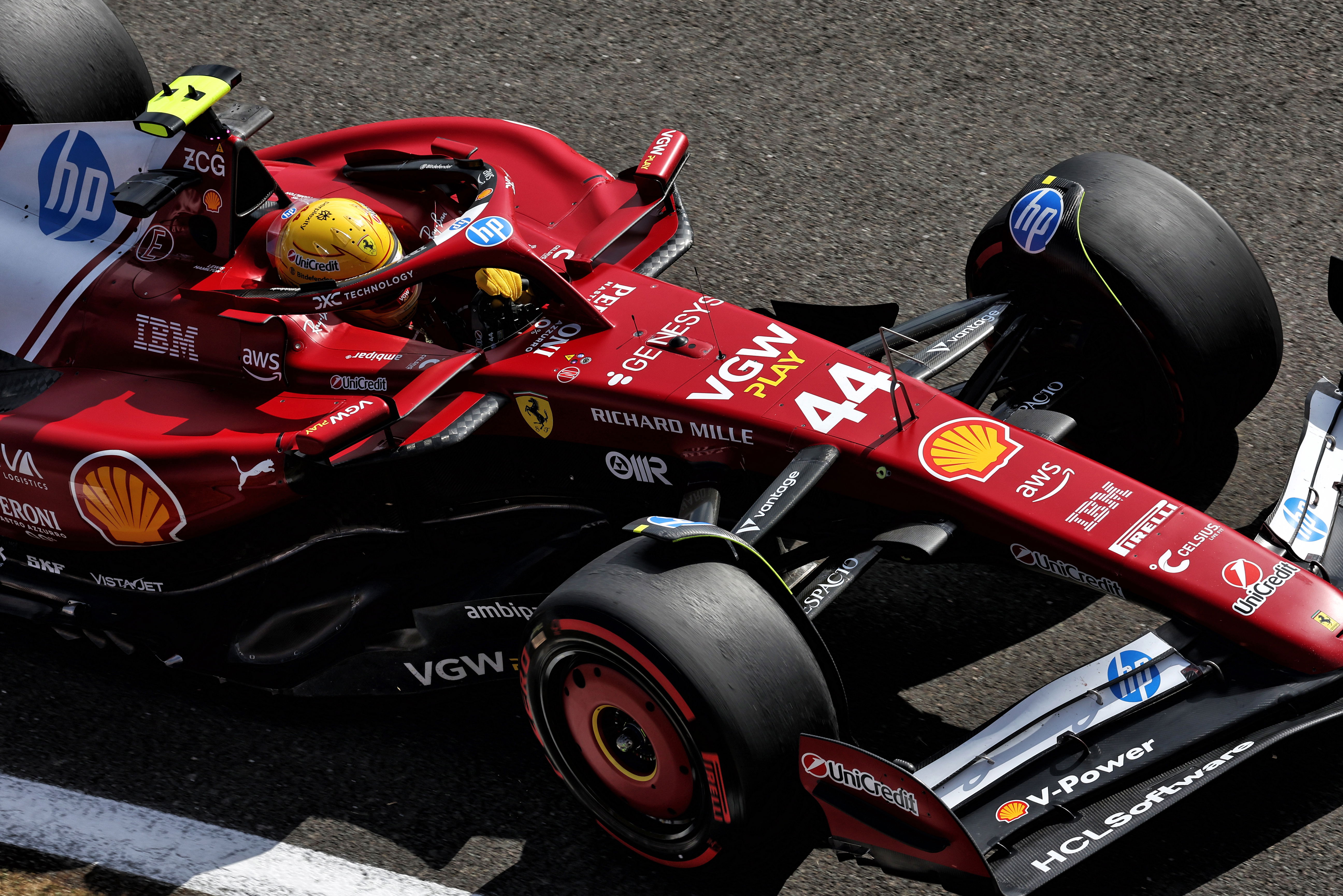 Lewis Hamilton “progressing a lot” with Ferrari F1 car after promising Friday at British GP