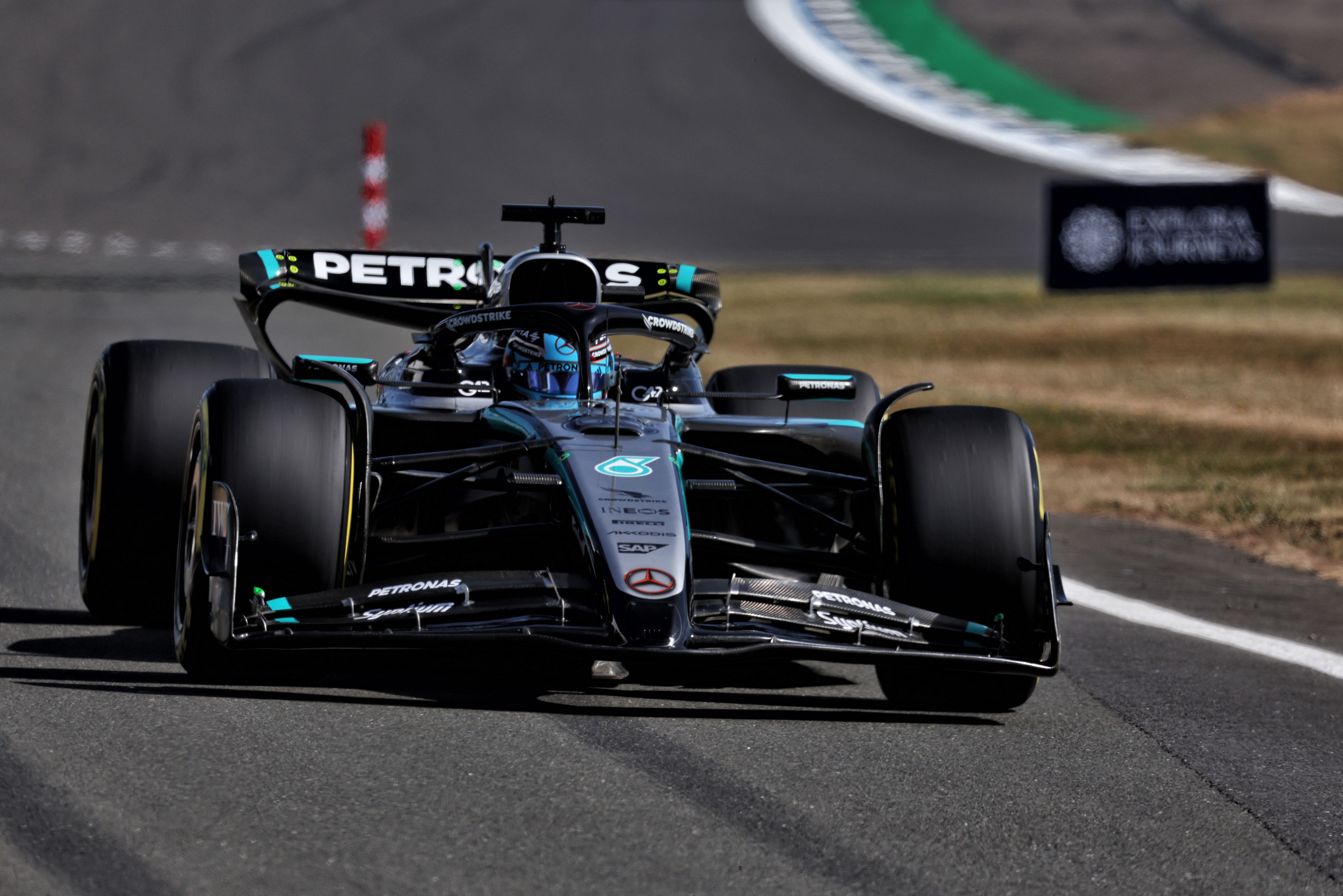George Russell: Mercedes “at the mercy of weather” after tricky Friday at F1 British GP