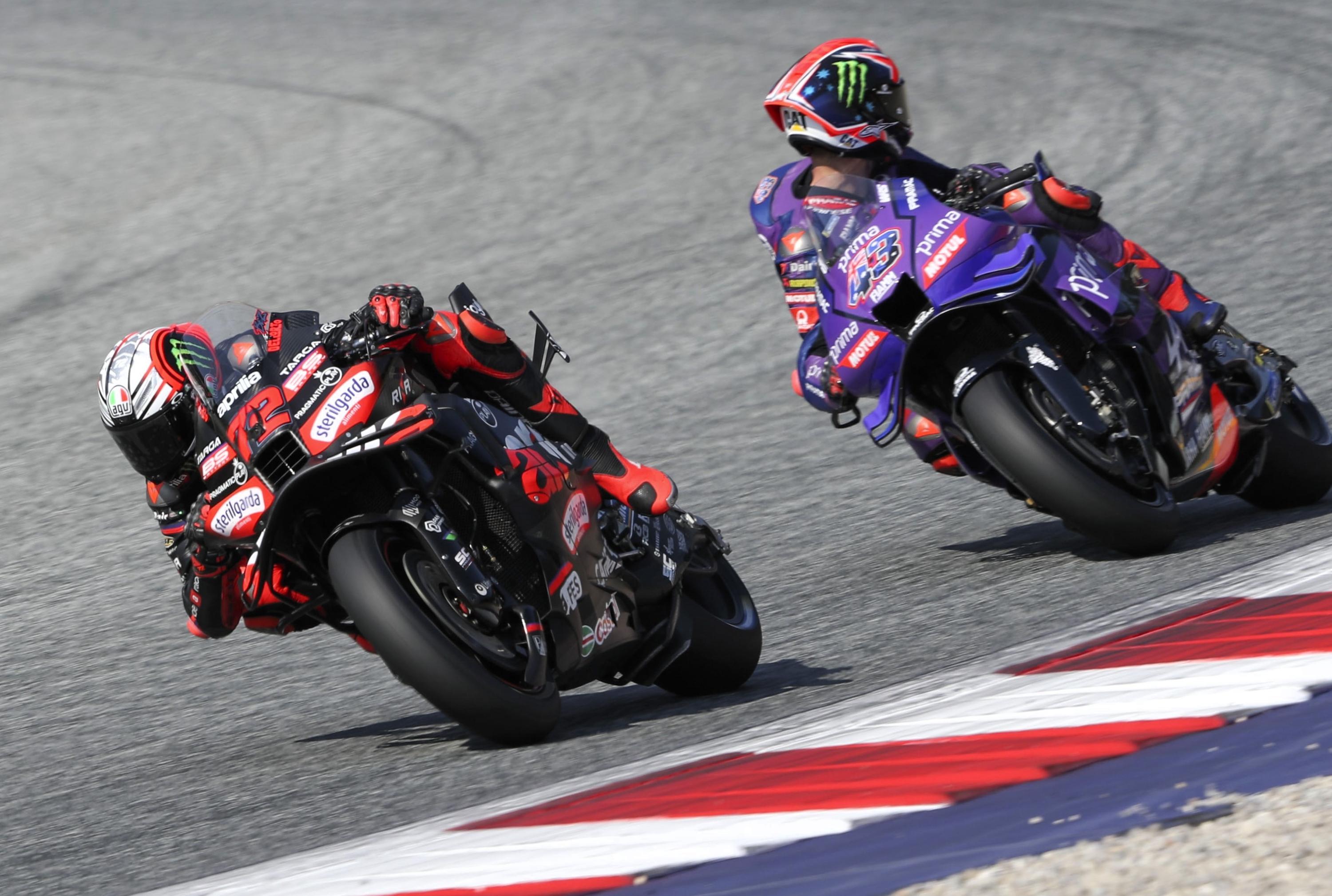 Marco Bezzecchi back on top for Aprilia in Austrian MotoGP warm-up