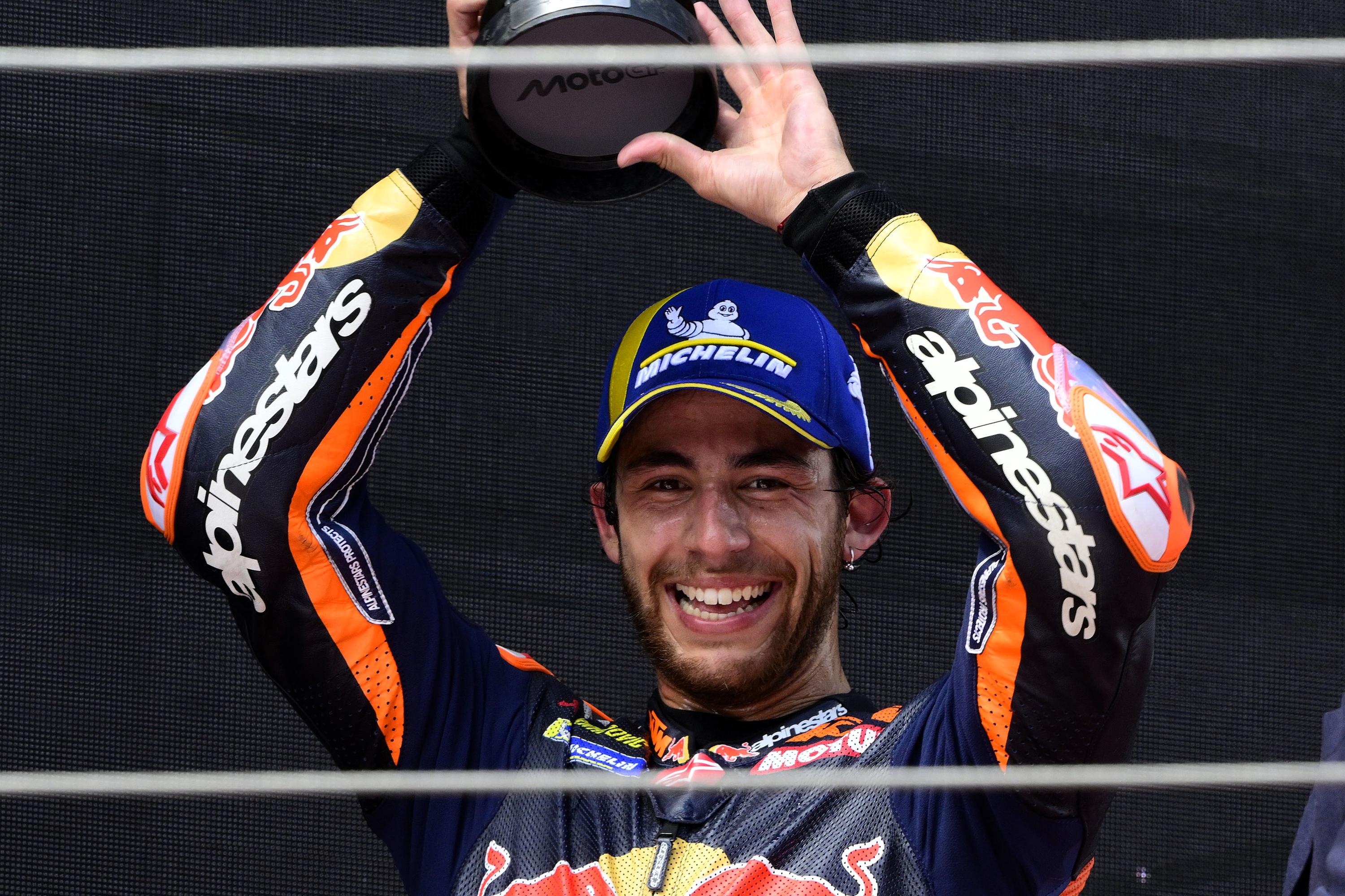 Enea Bastianini celebrates “first real podium with KTM” at Catalan MotoGP