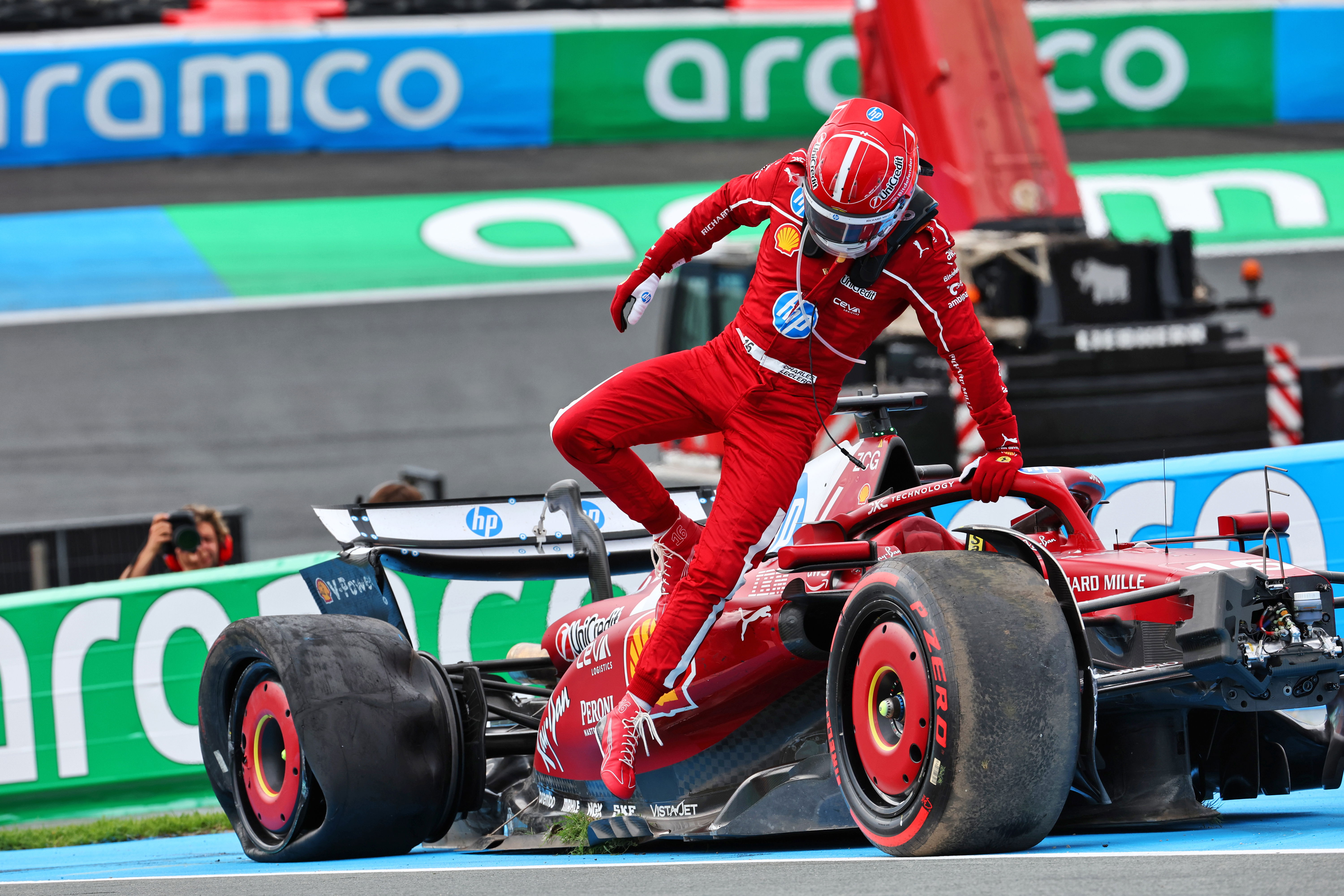 Charles Leclerc effort “in the bin” after Kimi Antonelli error at F1 Dutch Grand Prix