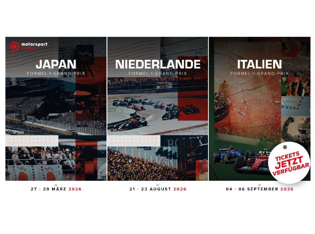 Suzuka, Zandvoort, Monza: Jetzt Tickets für 2026 sichern!