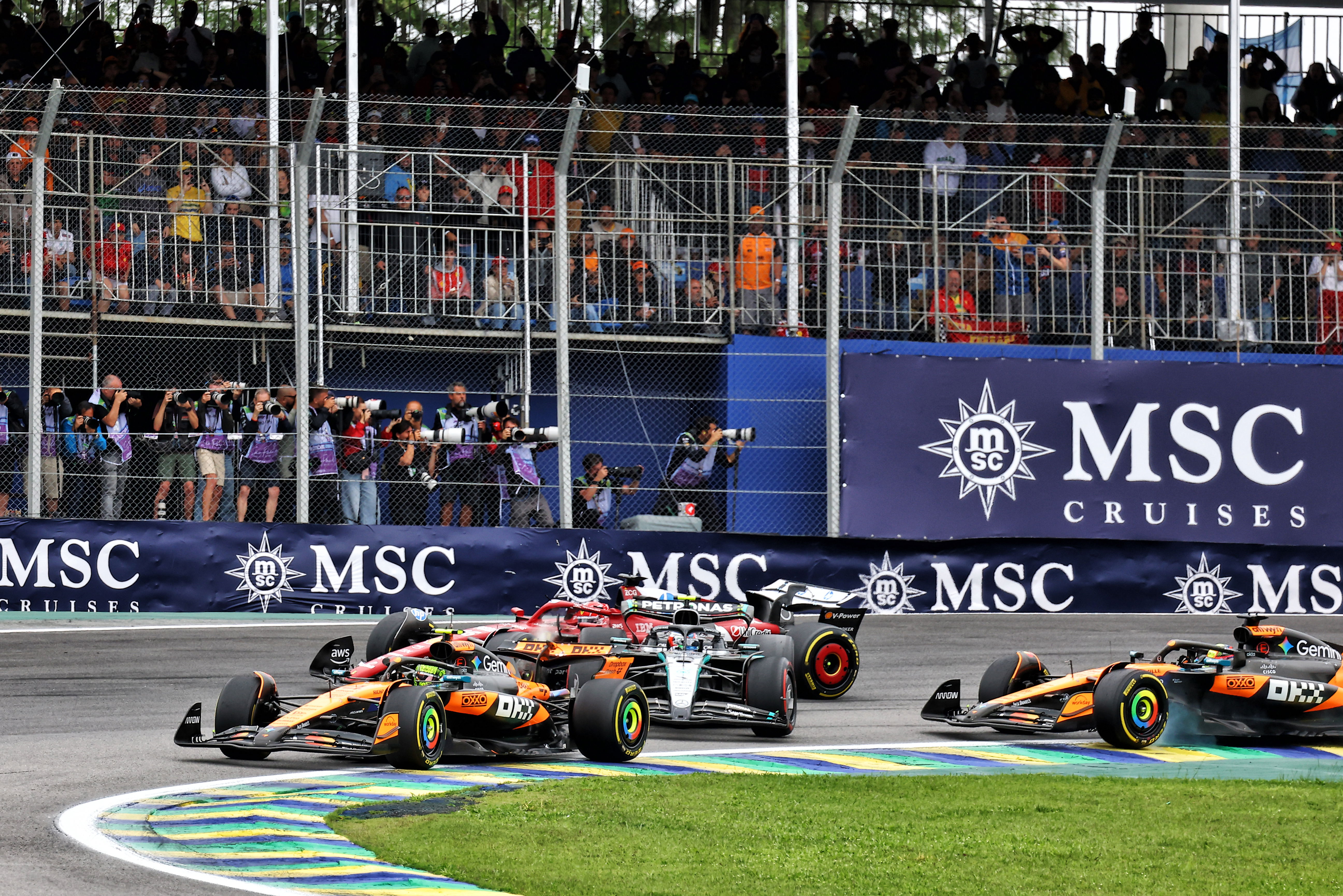 Who McLaren are pointing the finger at in three-way F1 Sao Paulo GP crash