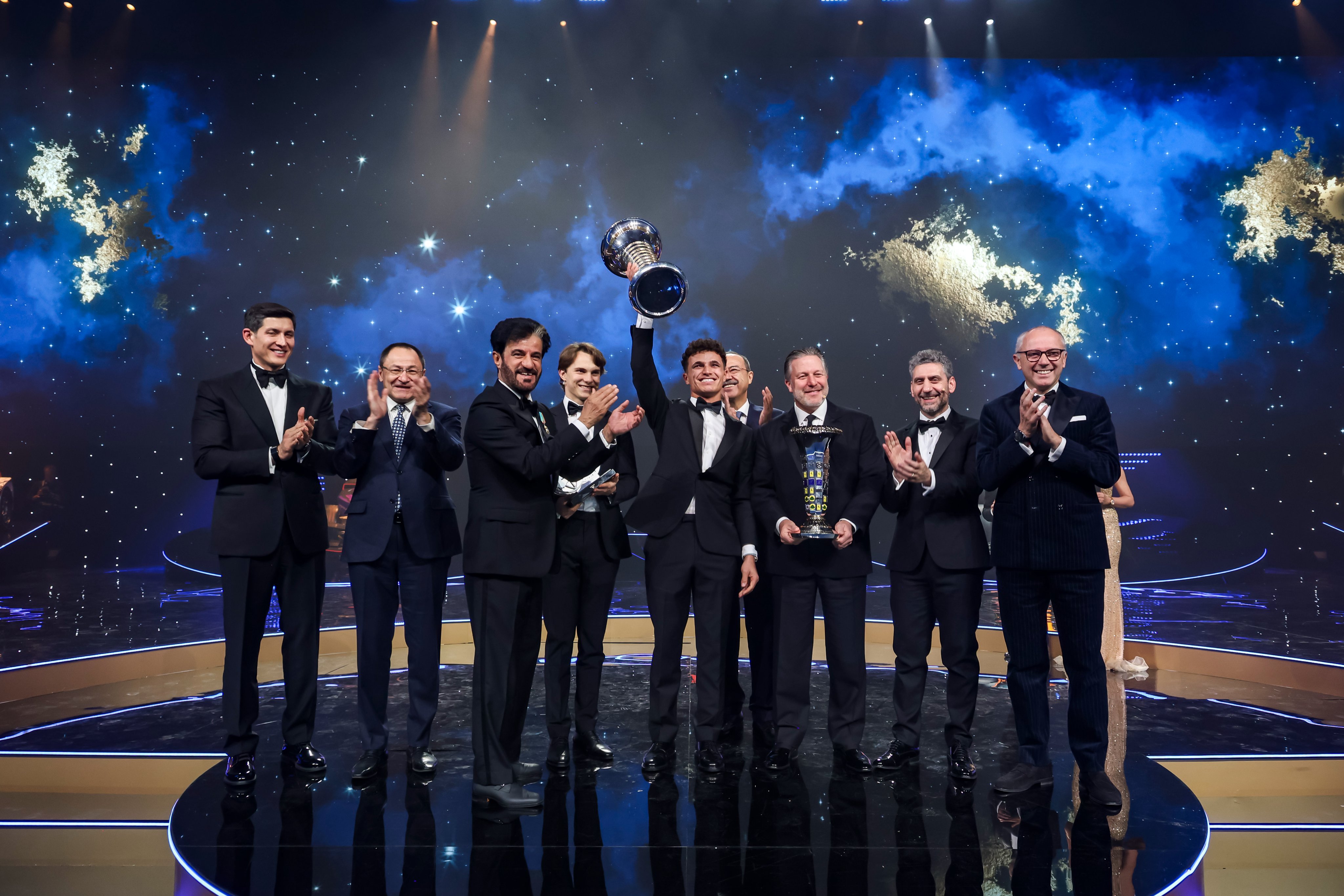 Lando Norris finally lifts F1 trophy, crowned champion at FIA prize gala Lando Norris finally lifts F1 trophy, crowned champion at FIA prize gala
