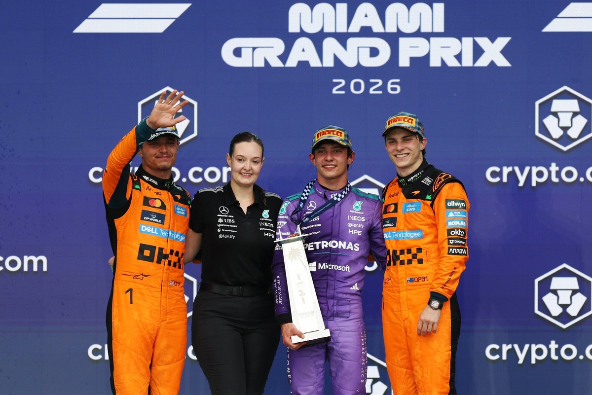 2026 Miami GP: Heyecan dolu yarışta Antonelli’den üst üste 3. galibiyet, McLaren pilotları podyumda!