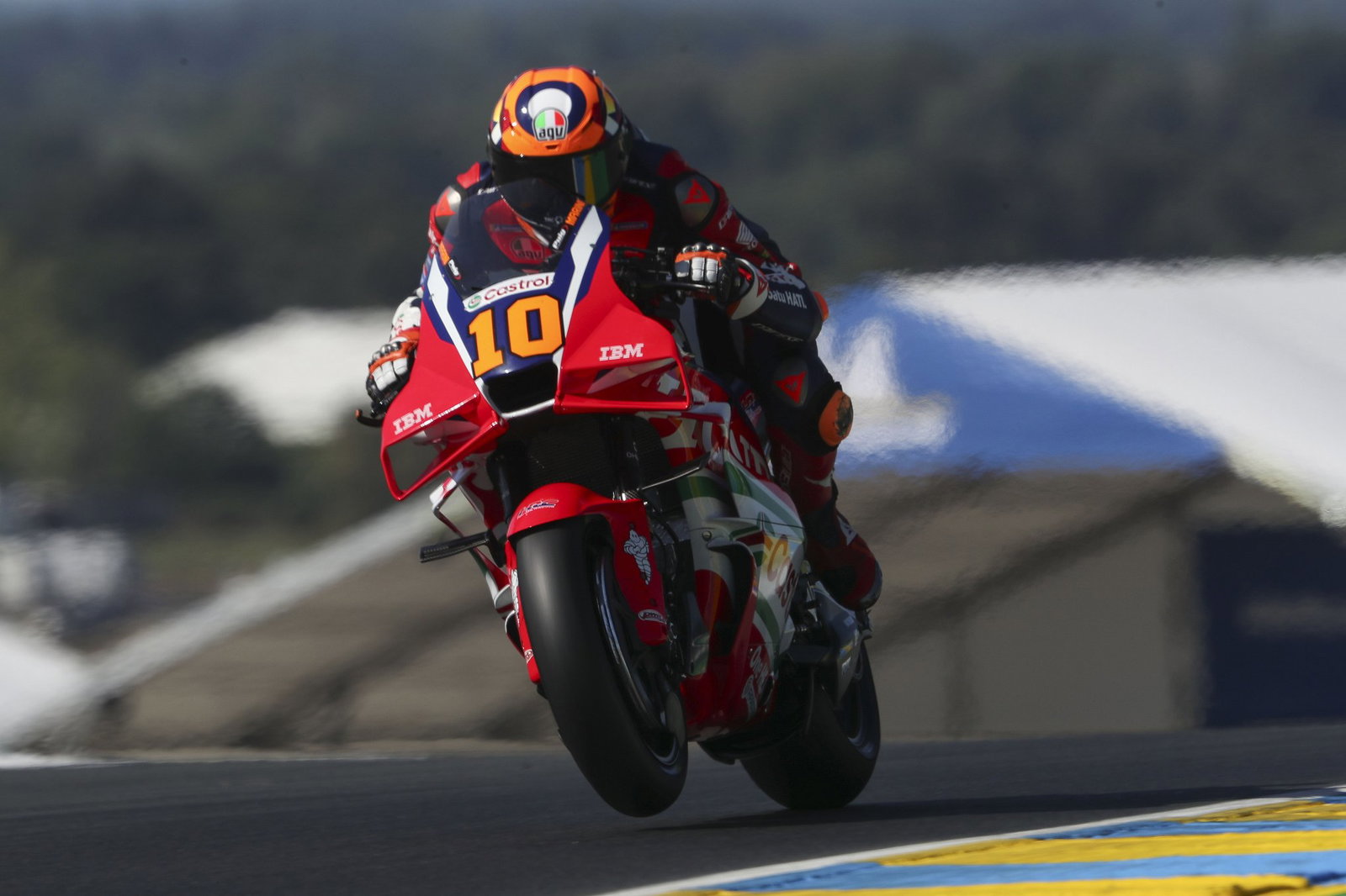 Luca Marini leads French MotoGP FP1 on updated Honda
