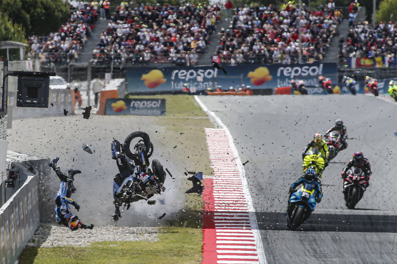 Gresini gives positive Alex Marquez update after shocking Catalunya MotoGP crash Gresini gives positive Alex Marquez update after shocking Catalunya MotoGP crash