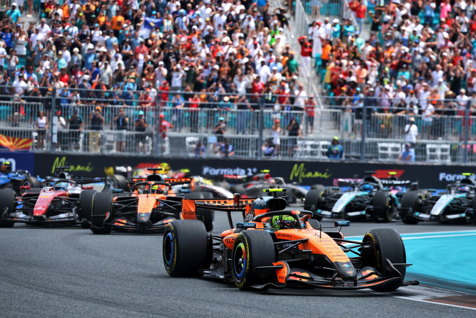 Lando Norris wins F1 Miami sprint as points leader Kimi Antonelli penalised