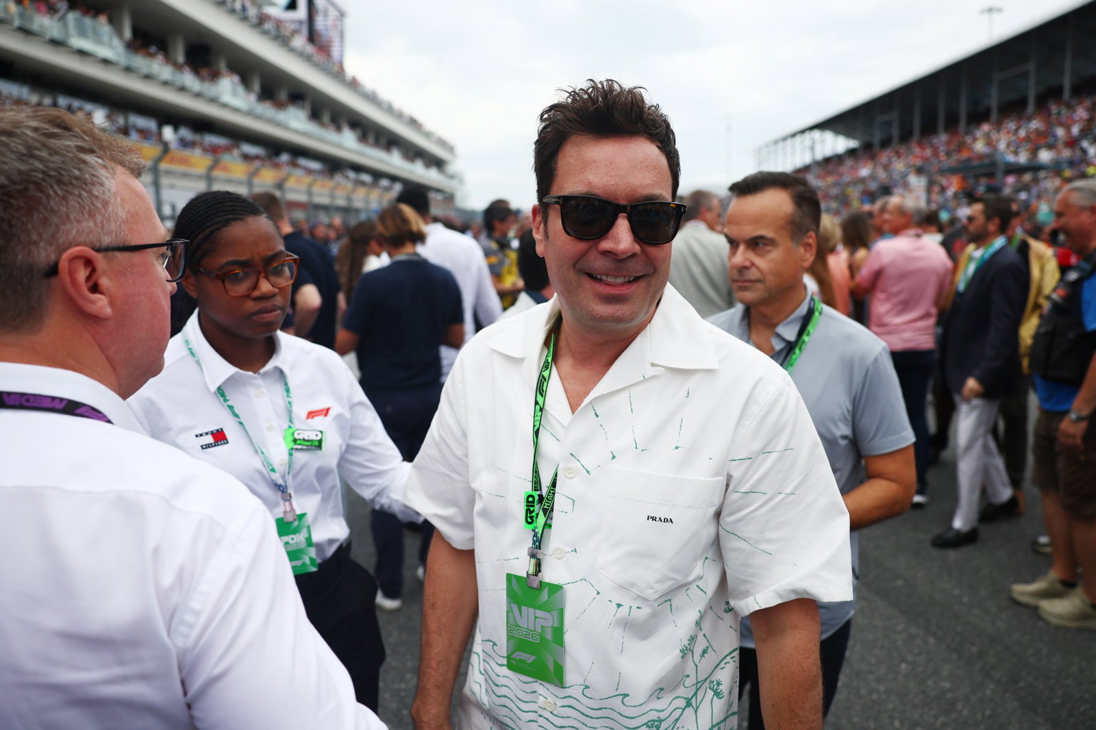 Martin Brundle addresses bizarre Jimmy Fallon mic bite on F1 Miami Grand Prix grid