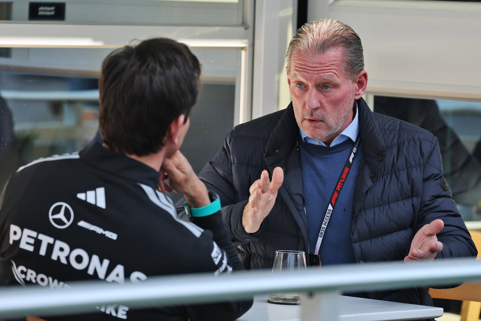 Red Bull boss reacts after Toto Wolff and Jos Verstappen spotted in deep discussion in Canada F1 paddock