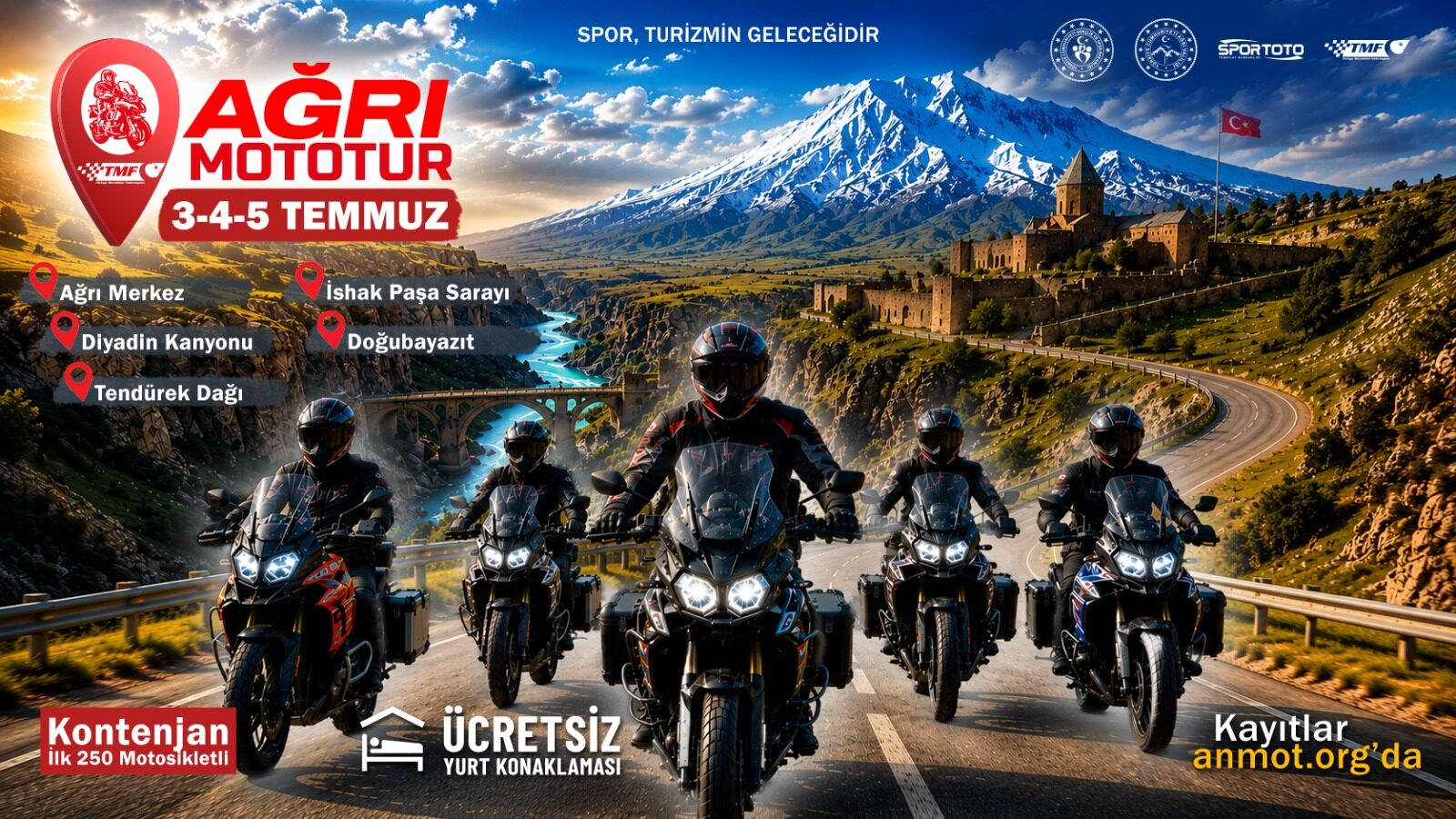 Motosiklet Tutkunları Ağrı’da Buluşuyor Motosiklet Tutkunları Ağrı’da Buluşuyor
