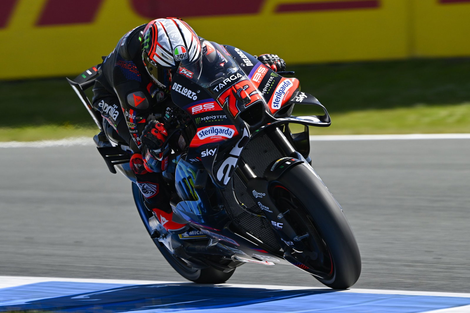 Marco Bezzecchi tops Assen FP1 a week on from MotoGP ban, Marc Marquez crashes