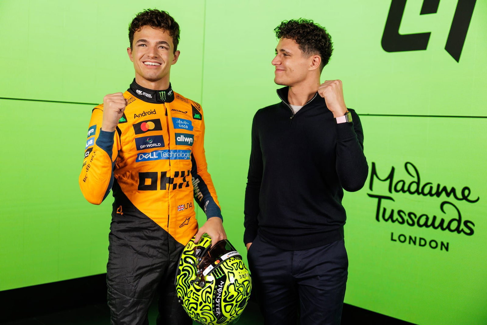 ‘It creeps me out’ – Lando Norris meets his waxwork figure at Madame Tussauds