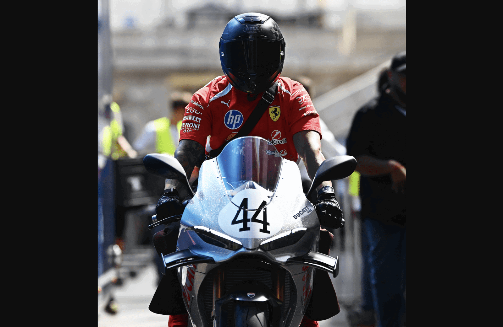 Lewis Hamilton arrives in Monaco F1 paddock on ultra-rare Ducati