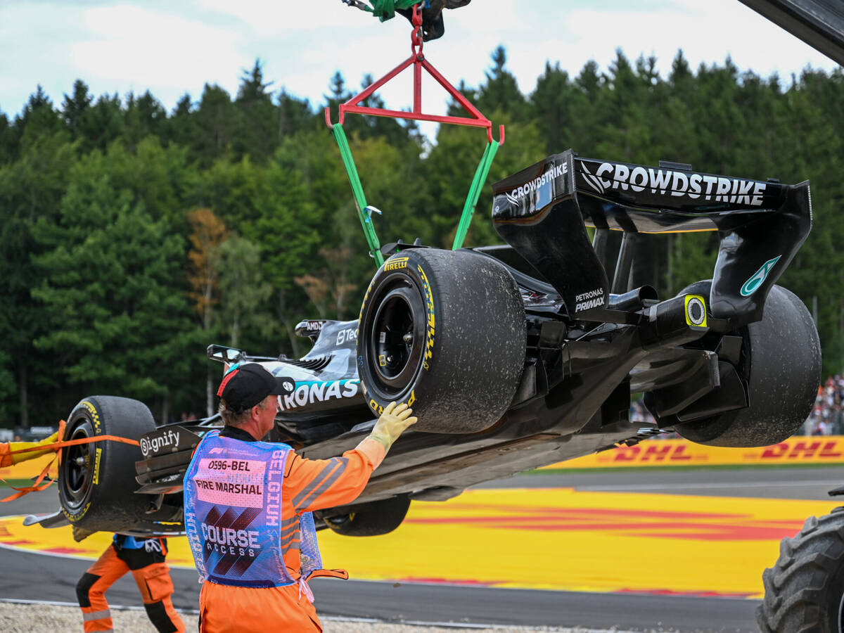 Formel-1-Technik: Mercedes-Unterboden nach Russell-Ausfall in Spa enthüllt Formel-1-Technik: Mercedes-Unterboden nach Russell-Ausfall in Spa enthüllt